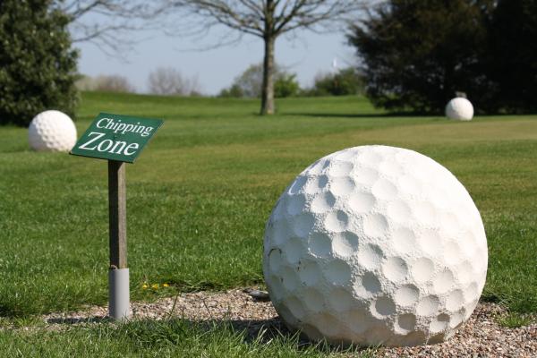 Golfball im Golfclub Husumer Bucht