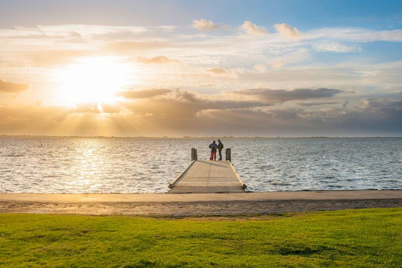 Badesteg am Husumer Grünstrand, Dockkoog | © Foto Oliver Franke