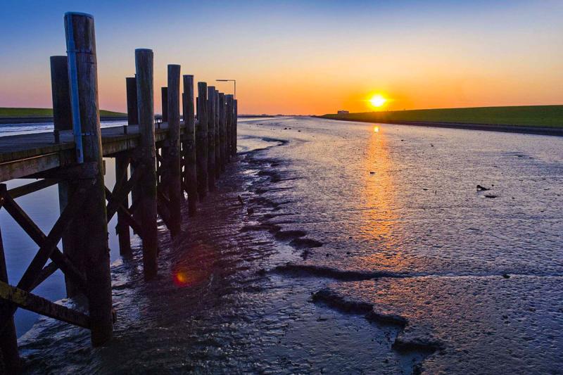 Sonnenuntergang am Deich in Husum | © Foto Oliver Franke