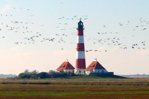 Blick auf Westerhever Leuchtturm